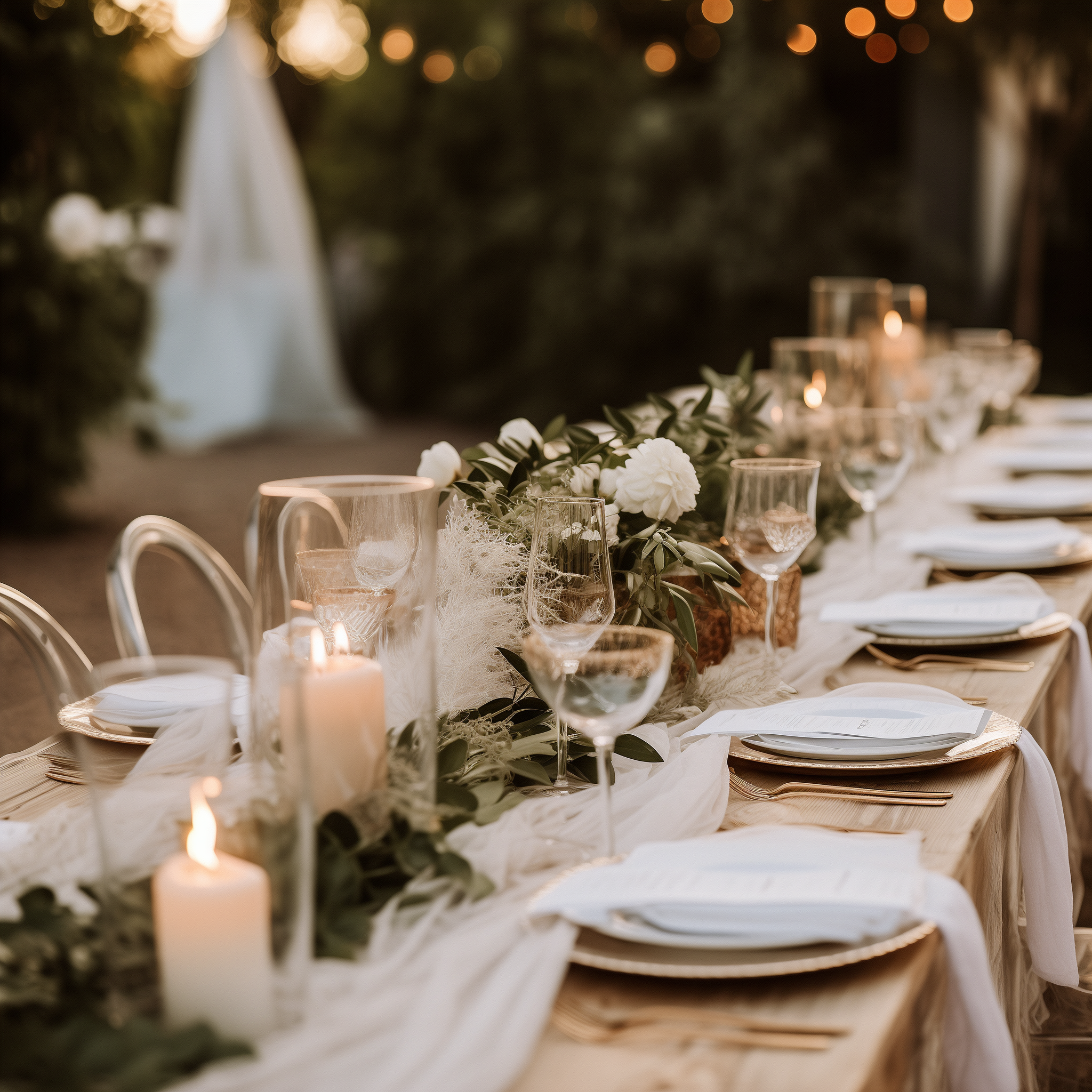 AVAGANTE Design - Wholesale Table Runner - Table runner -  crinkled cheesecloth runner -white3