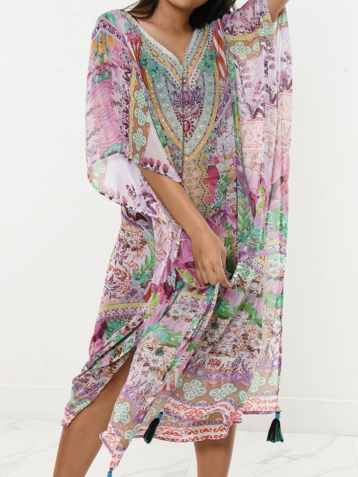 Saída de Praia Boémia Transparente Quadrada - LCT246 por atacado de Azucar & Bohio