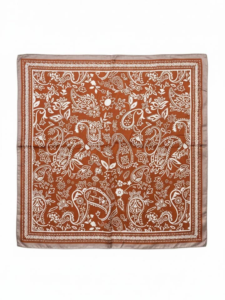Paisley Blomst Tørklæde - Terracotta for engroshandel hos Libby Loves