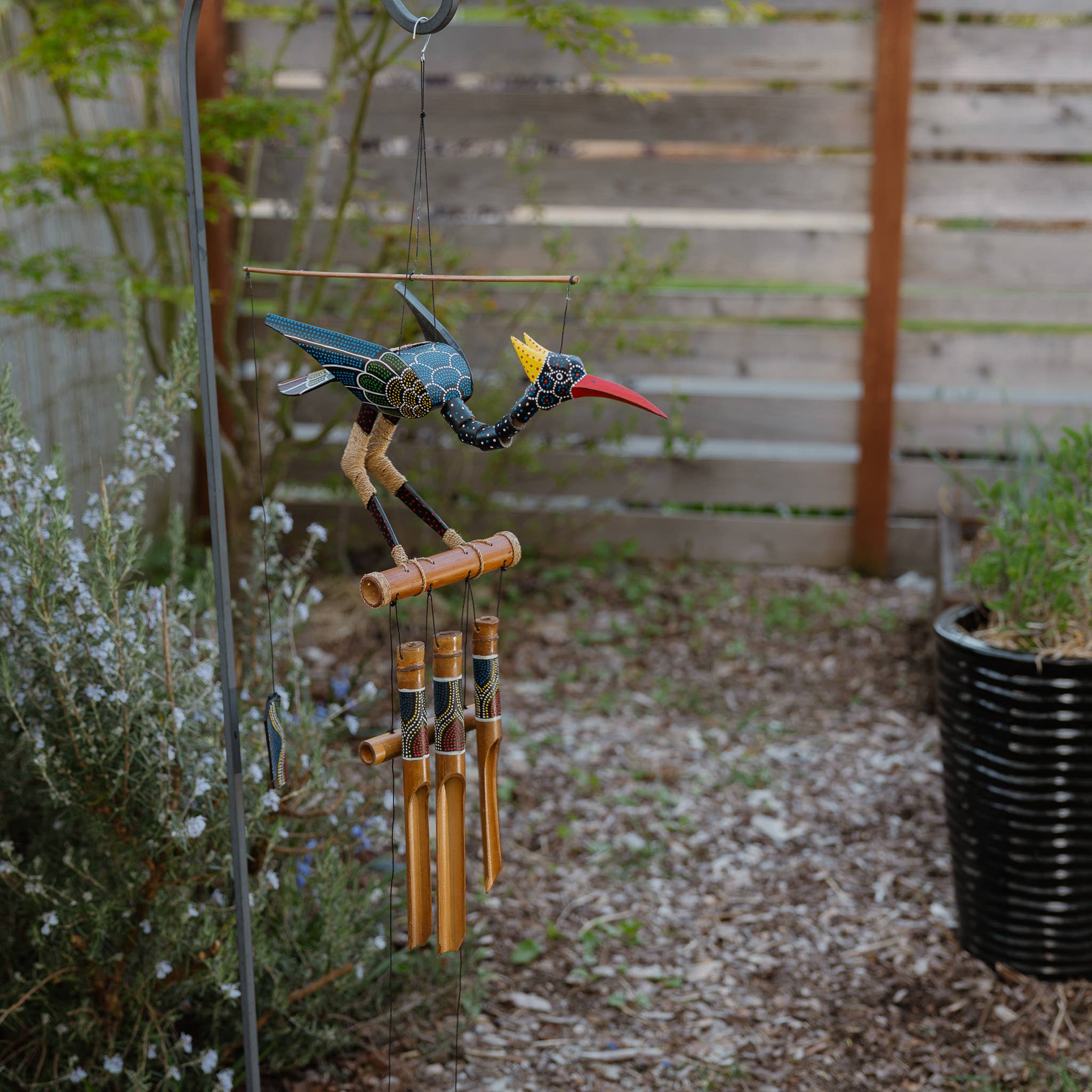 Cohasset Gifts – Espanta-espíritos por atacado – Abby balançando cabeça campainha de vento de bambu2
