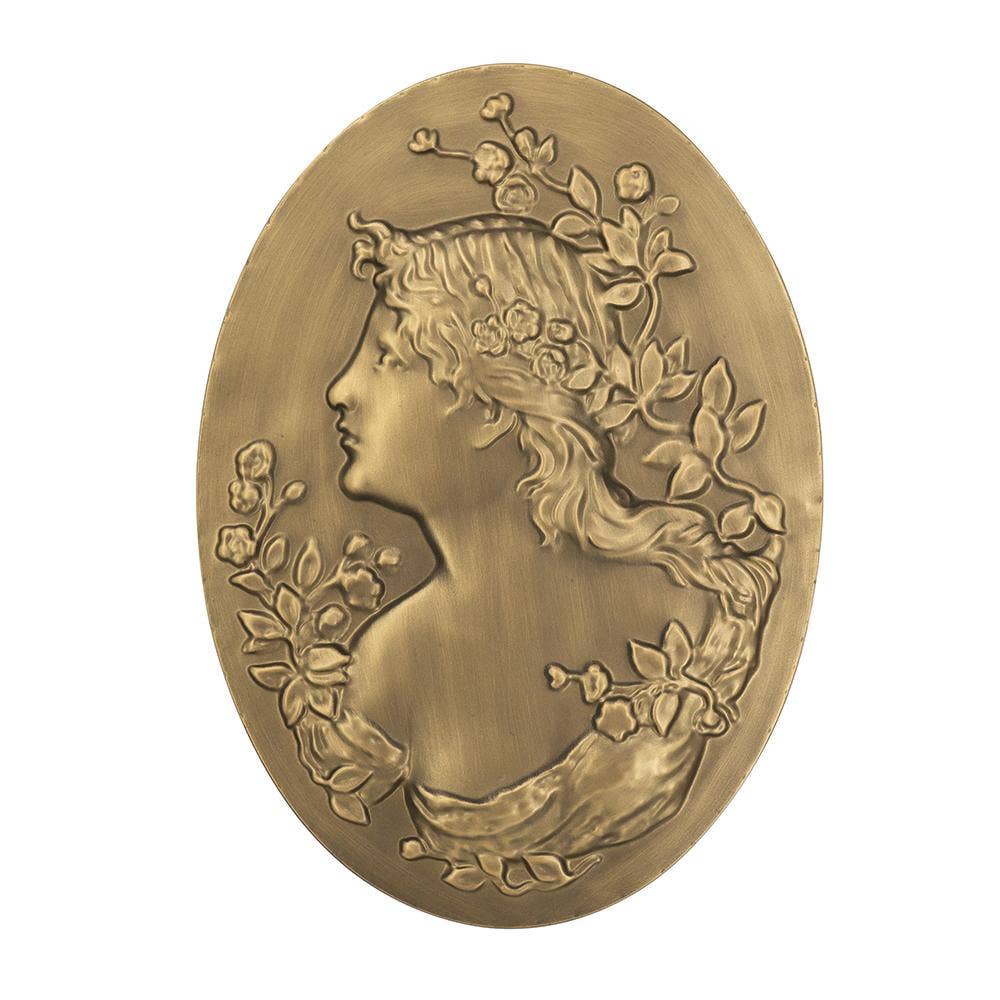 A&B Home Group Inc. - Venta al por mayor Papel pintado 3D - Placa de pared de 15,5x1,5x21,5" con diseño de dama regia en oro antiguo0