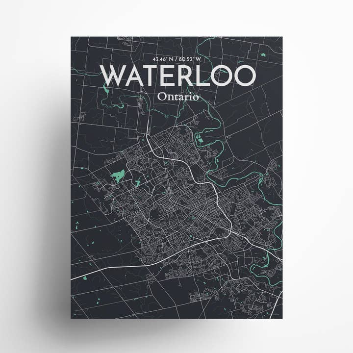 OurPoster.com - Wholesale Poster - Waterloo City Map Poster176
