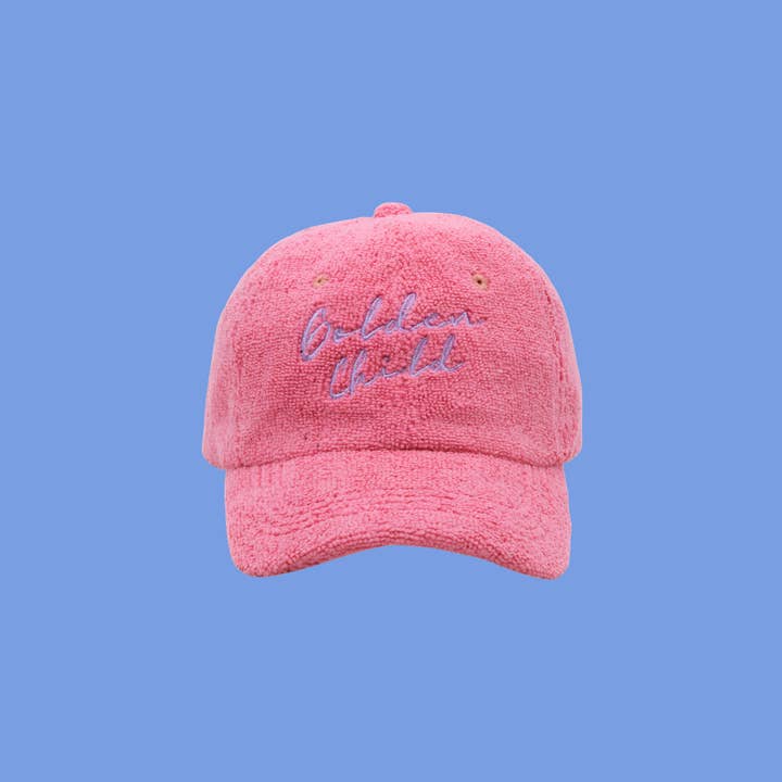 Children's Terry Towelling Cap - Pink for wholesale by Golden Child