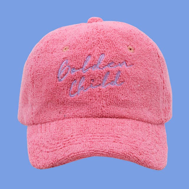 Children's Terry Towelling Cap - Pink for wholesale by Golden Child