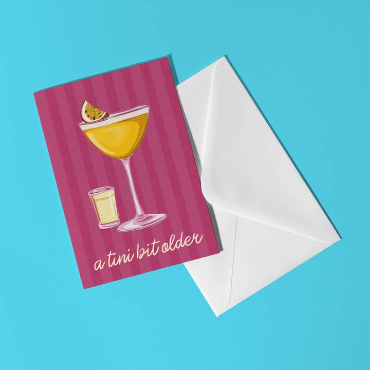 A Tini Bit Older Pornstar Martini Birthday Card - Cocktail for wholesale by by Rosybum