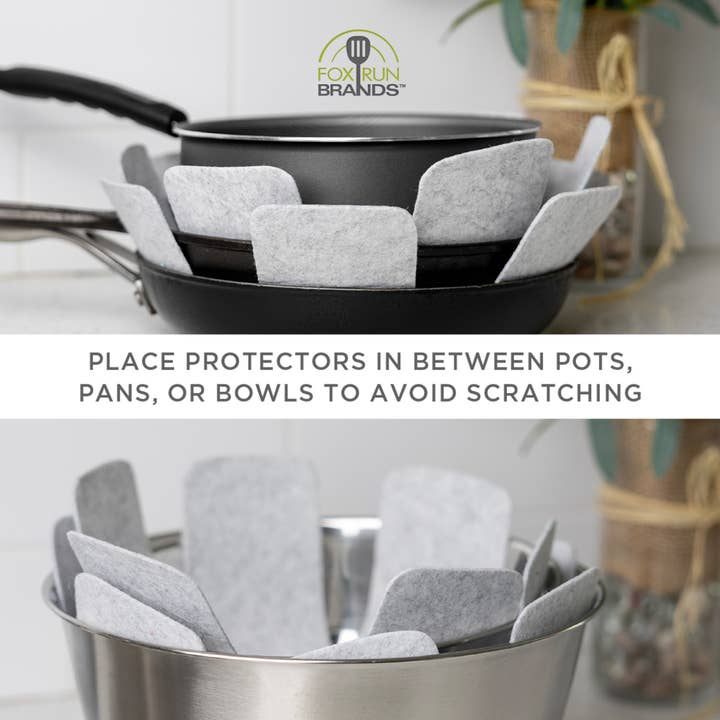 Fox Run Brands - Wholesale Kitchen Tool/Gadget - Fox Run Pots and Pans Protectors For Stacking, Set of 5 Grey