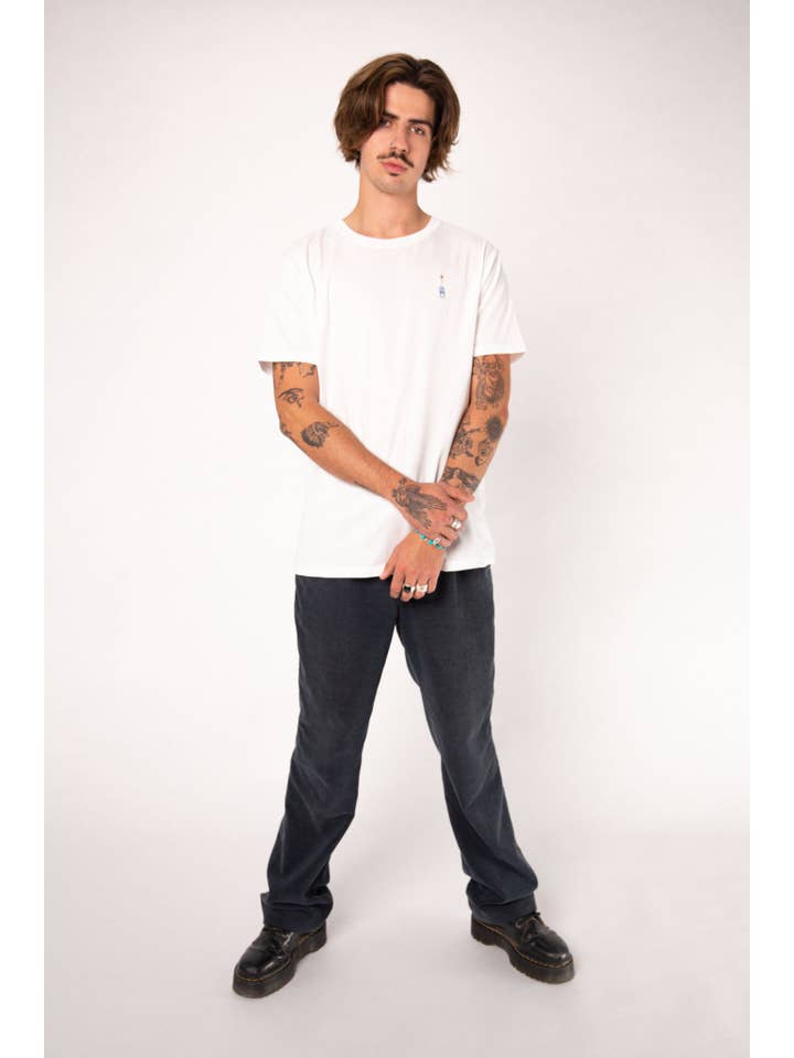 Fashion Drinks - Wholesale T-Shirt - Men's - Ouzo | Embroidered men's organic cotton t-shirt2