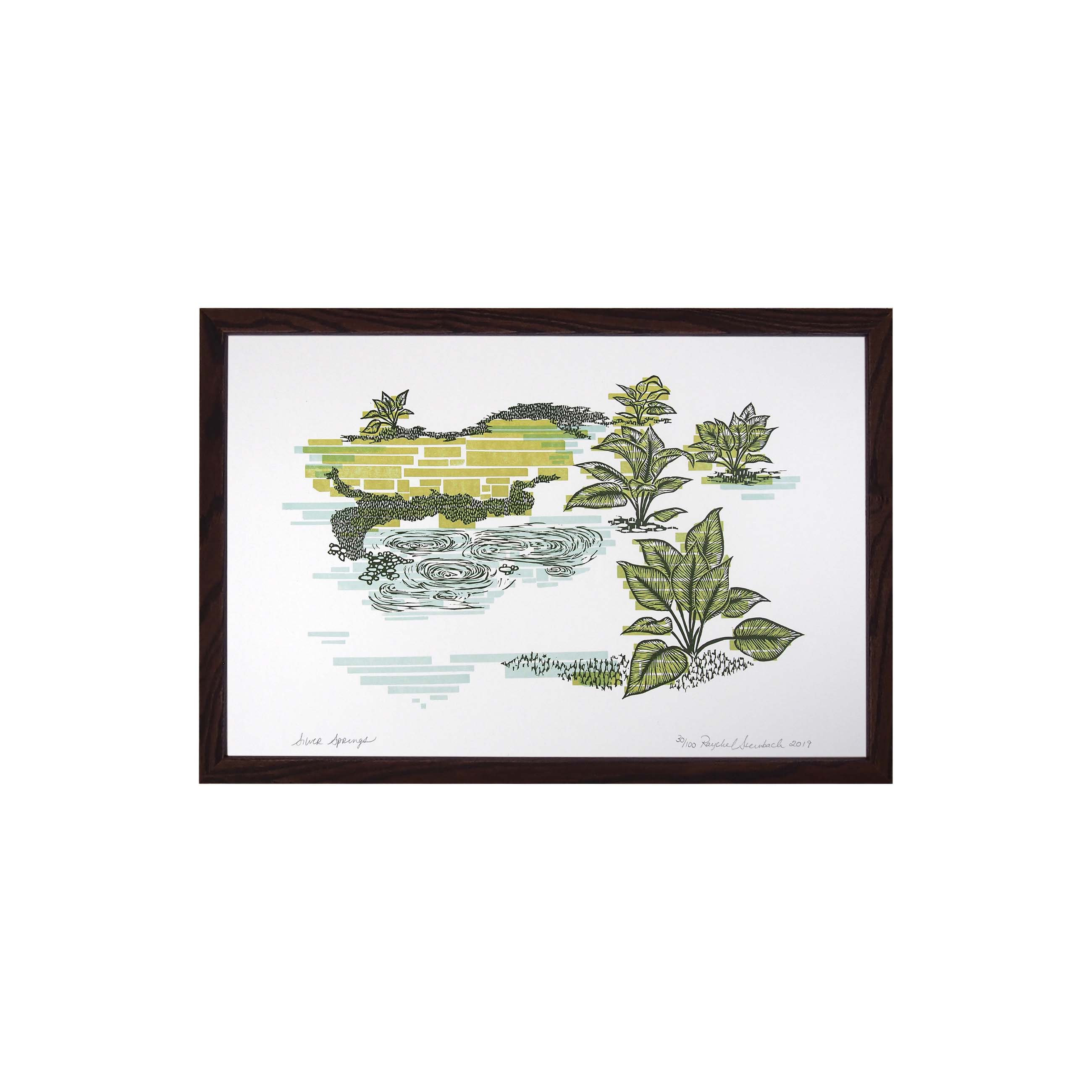 Current Location Press - Wholesale Art Print - Silver Springs - Limited Edition Letterpress Print1