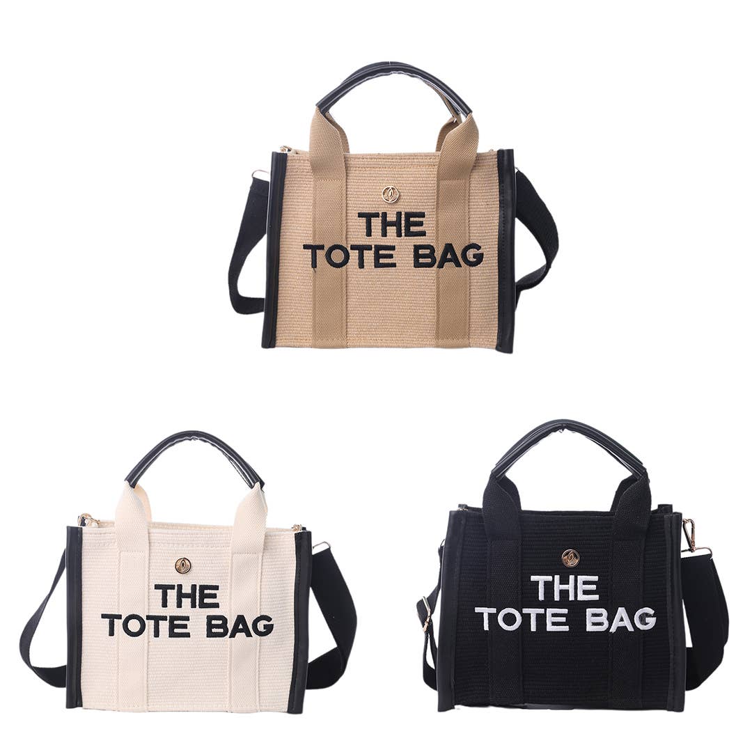 VIA FIORE – Engroshandel Tote bag - Dame – VIA FIORE Canvas Tote Taske med Sort Kant0
