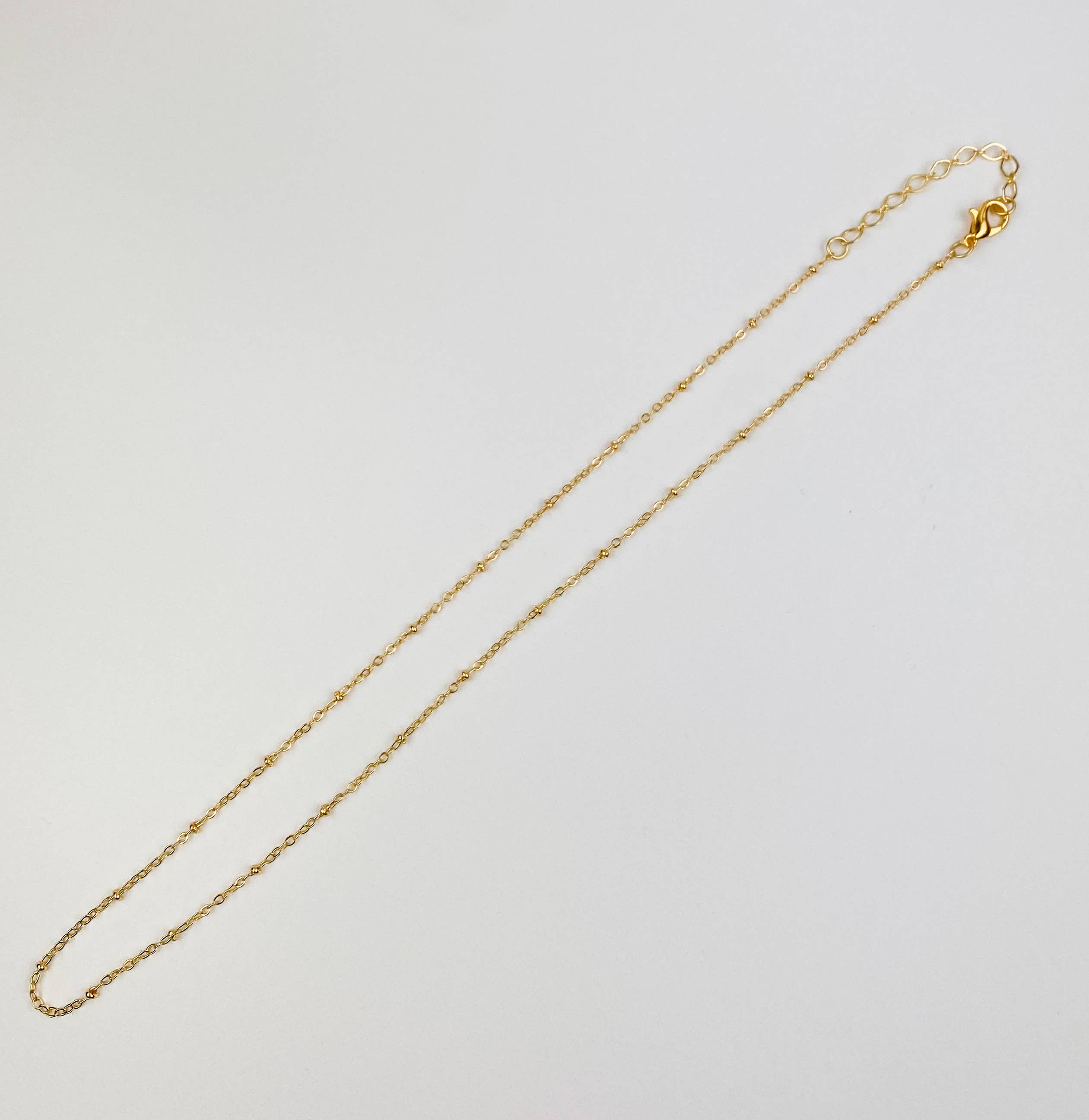 Light Shine - Wholesale Link & Chain Necklace - Paperclip Layering Necklace | Gold Plated Disc, Dainty Chain6