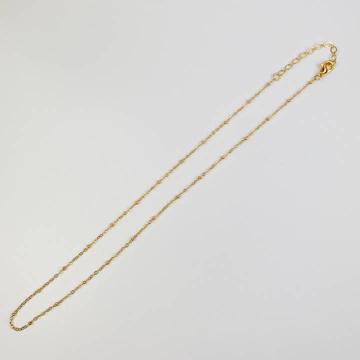 Light Shine - Wholesale Link & Chain Necklace - Paperclip Layering Necklace | Gold Plated Disc, Dainty Chain6