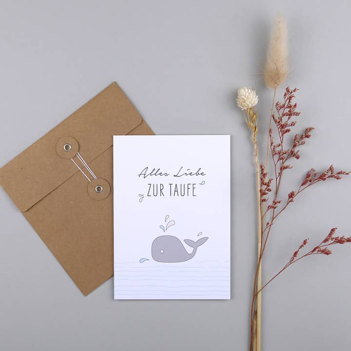 Kunst an Papier – wholesale Babykort – Dopkort med val - Ella2