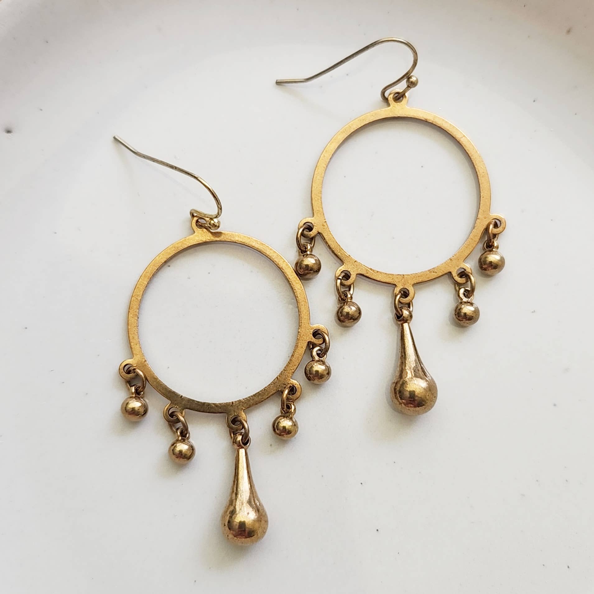 Sara Sela Jewelry - Wholesale Dangle Earrings - Gemstone and Brass Chandelier Bridal Statement Earrings2