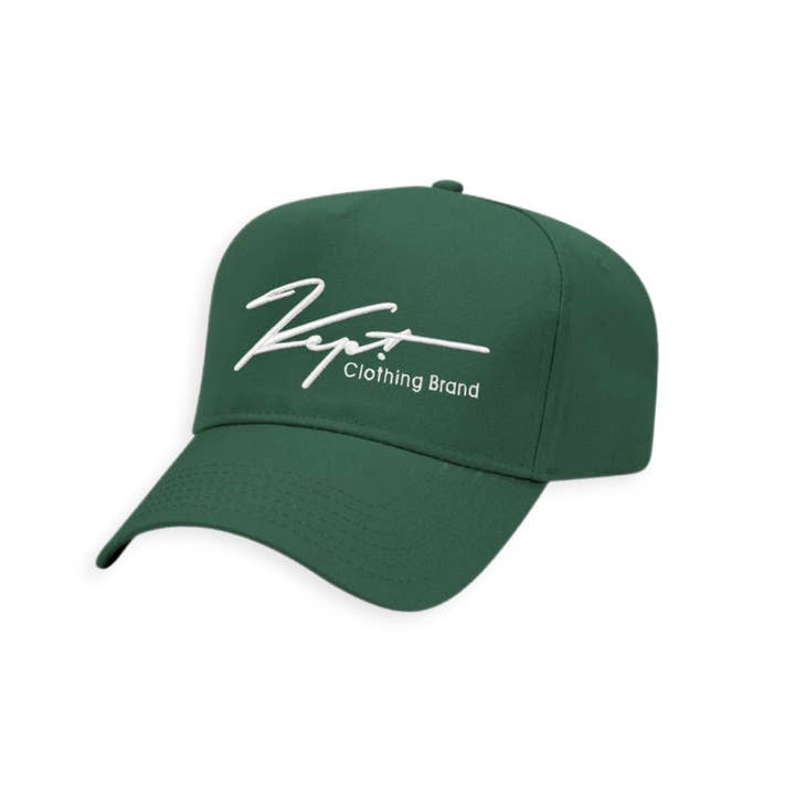 Signature 5 Panel Trucker Hat for wholesale by Kept Clothing Brand