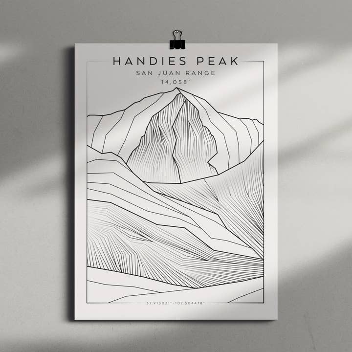 Handies Peak 9x12 Poster for wholesale by The Elevated Line LLC