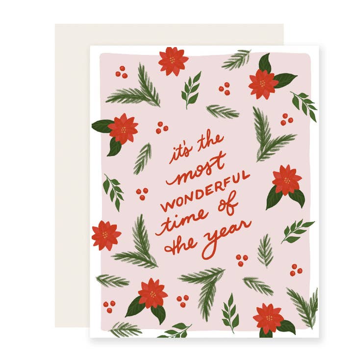 Most Wonderful Time | Cheerful Christmas Card for wholesale by Slightly Stationery
