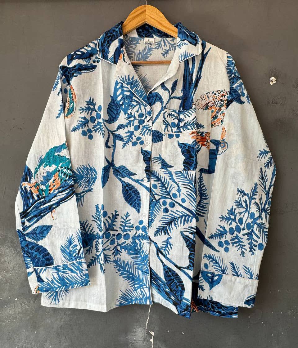 bhavnas boutique - Wholesale Lounge Top - Women's - Cotton Pajama Set Beautiful Hand Block Printed Summer PJ Set2