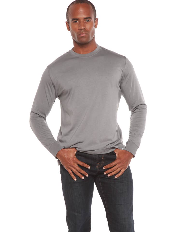 Spun Bamboo® Bambu® Viscose/Algodão Orgânico Manga Comprida por atacado de Spun Bamboo