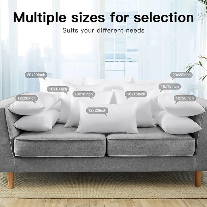 Eyda Homes - Vente Inserts d'oreiller - Coussins de Forme Premium5