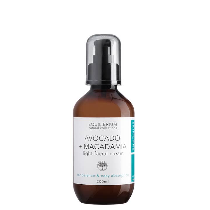 ORGANIC AVOCADO AND MACADAMIA LIGHT FACIAL CREAM 200ML for wholesale by Equilibrium Natural Collections