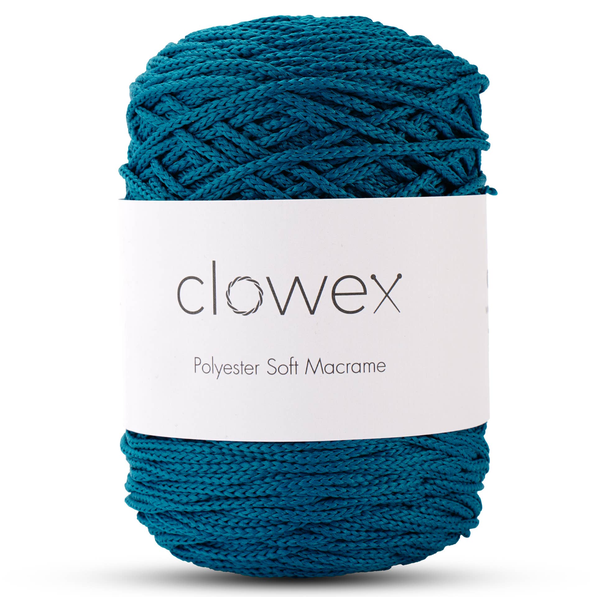 Clowex Textile LLC - Vente Fils à tricoter - Corde Macramé Douce en Polyester 2,5 mm, Fil de Corde Tressé Coloré16