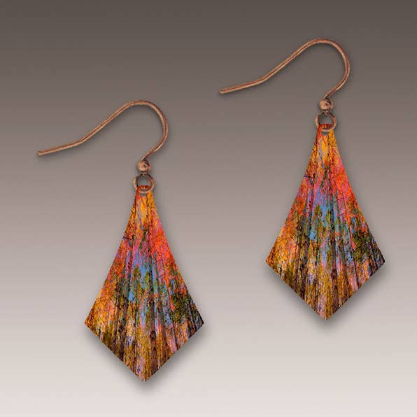 Orange Nature Dangle Handmade Earrings for wholesale by Illustrated Light & DC Designs