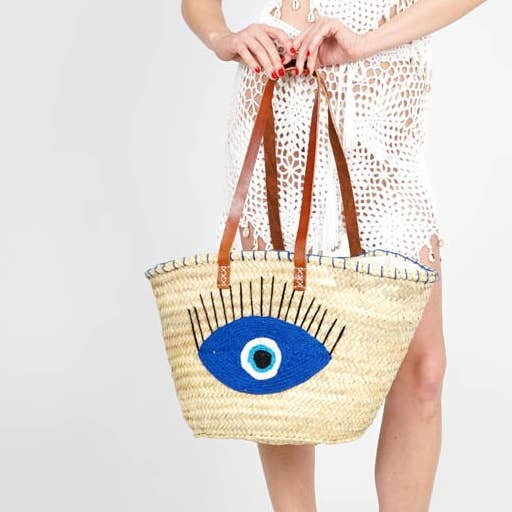 Handwoven French Market Basket, Beach bag  for wholesale by DarKech