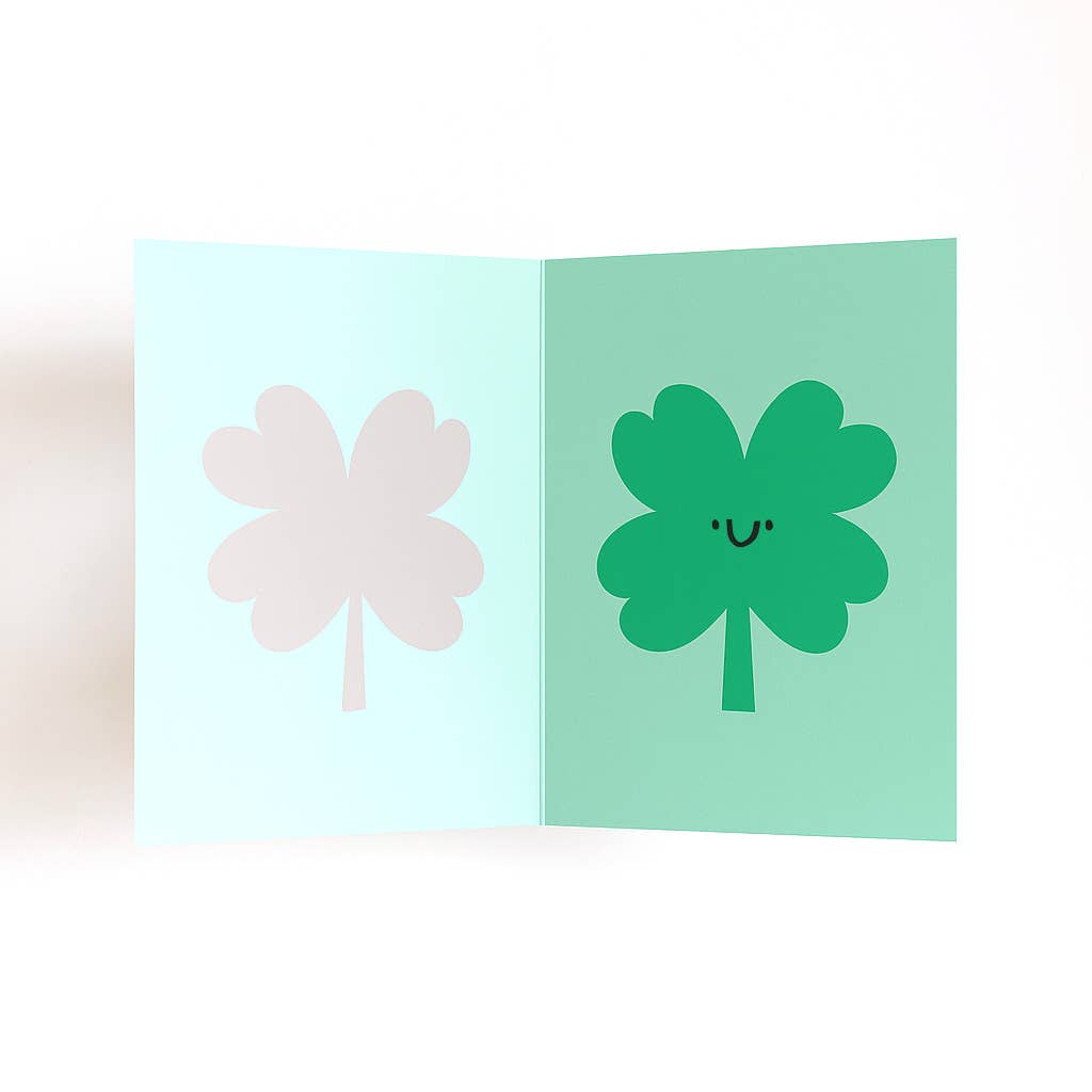 Rumble Cards – wholesale Good Luck card – Clover - Good Luck Card - Cute - Die Cut - Irish - New Start1