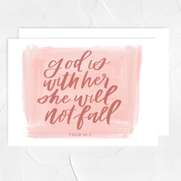 God is with Her Greeting Card for wholesale by Haley Elizabeth Design