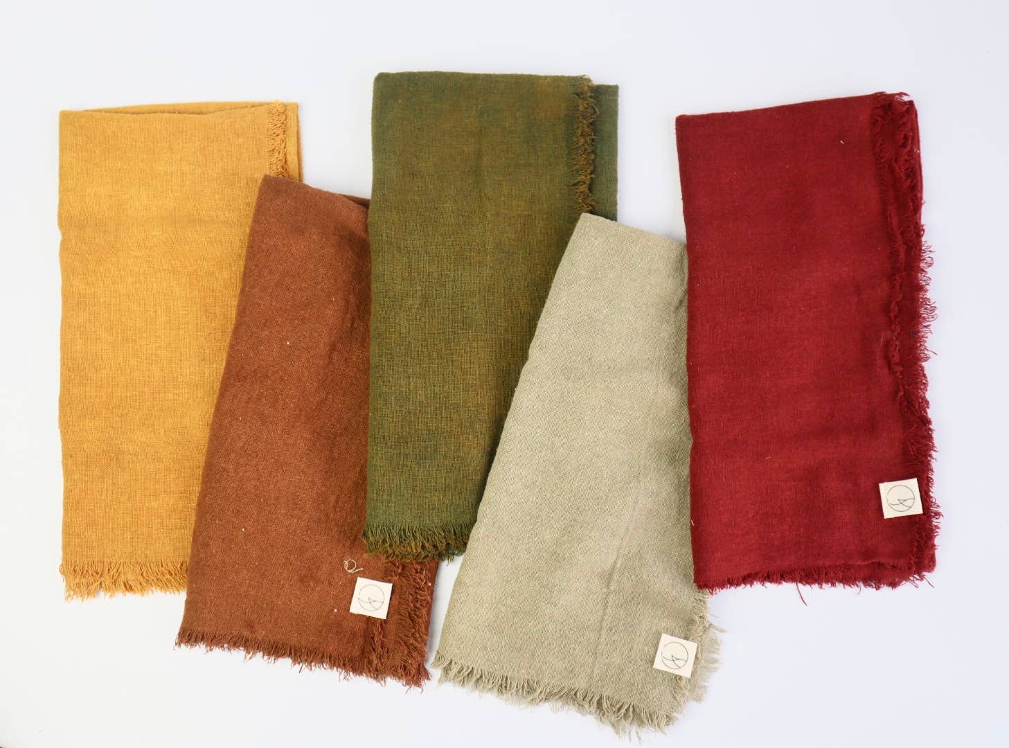 Eco Raw Studio - Wholesale Bandana - Women's - Desert Gold Solid Naturally Dyed Raw Silk Bandana6