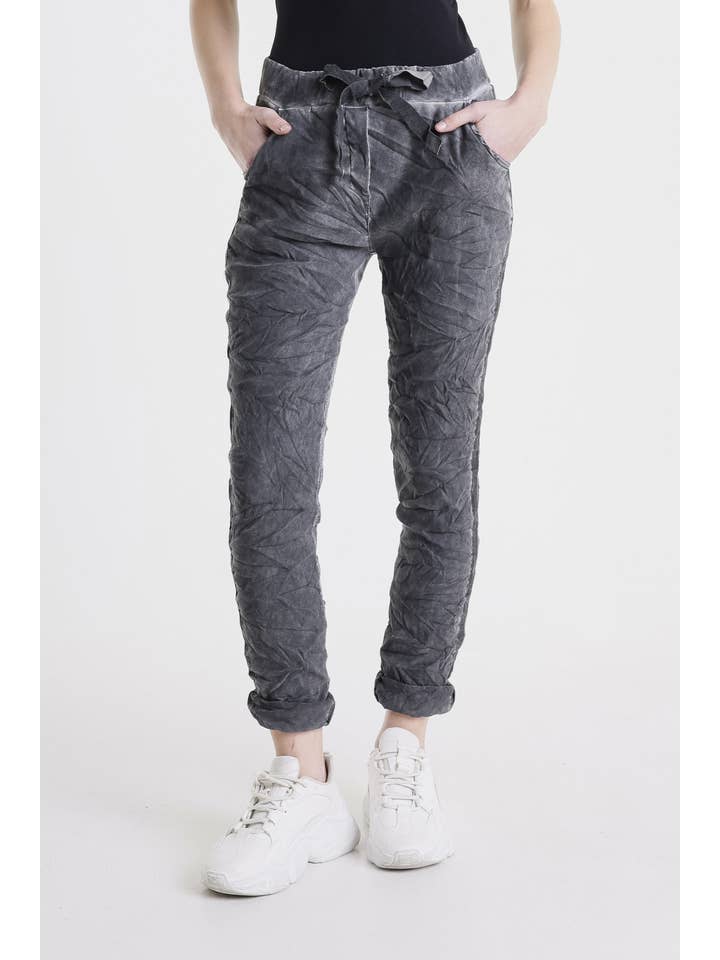 TINA Stephens Italy/Tees By Tina - Wholesale Pants - Women's - Kendyl Sueded Tuxedo Stripe Pant (PL136U)
