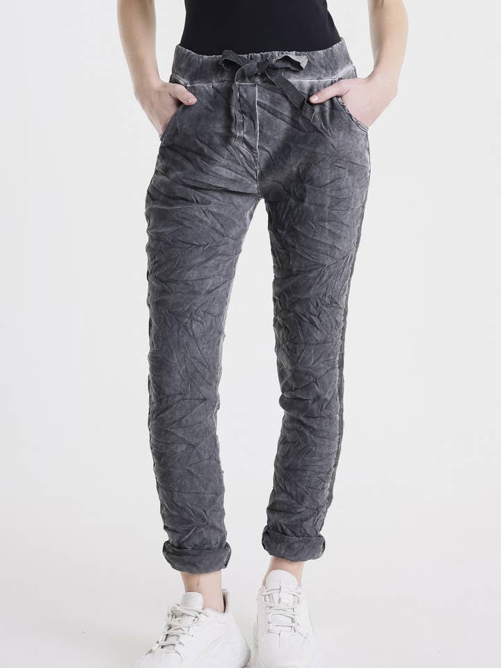 TINA Stephens Italy/Tees By Tina - Vente Pantalon – femme - Pantalon à bande tuxedo en suédine Kendyl (PL136U)8