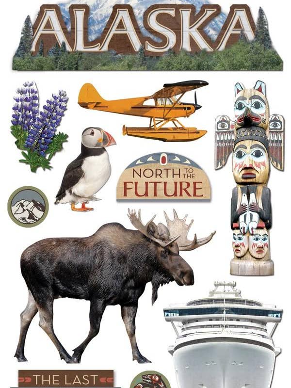 Alaska Dimensional Sticker for wholesale by Paper House Productions