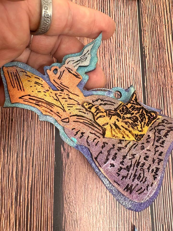 Cat Ornament for wholesale by Third Wolf Designs