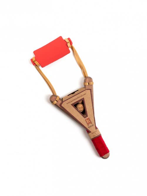 KALID MEDIEVAL – wholesale Slingshot – Child – SLINGSHOT RUSTIK SUEDE GRIP + 3 CORK BALLS - ST531F5