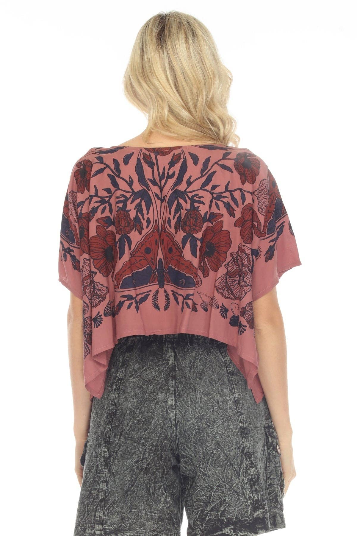 Lakhays Collection Inc. - Wholesale Blouse - Women's - Luna Moth Scarf Crop Top4