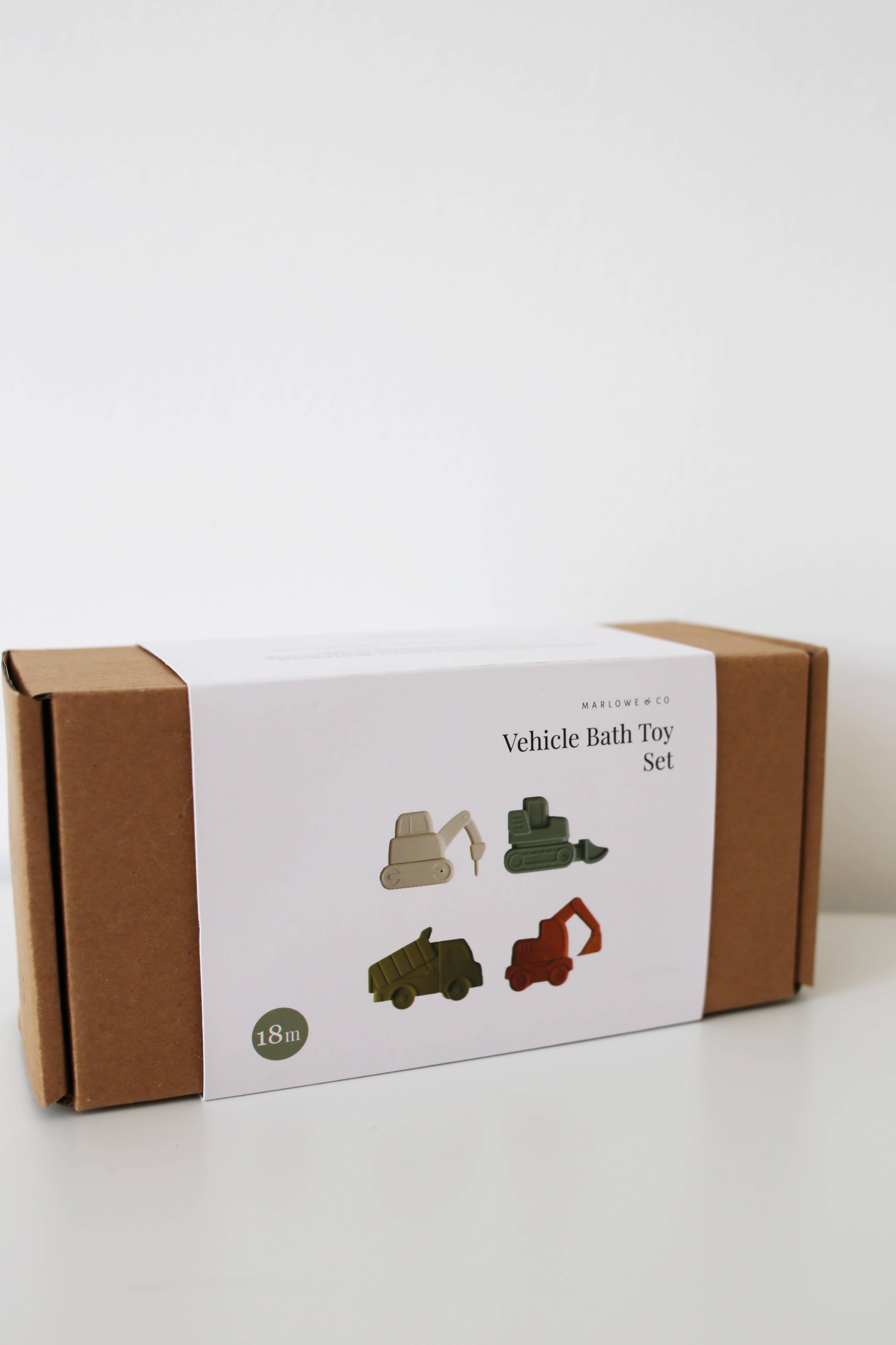 Marlowe & Co - Wholesale Bath Toy - Baby - Construction Vehicle Mold Free Silicone Bath Toy Set 13