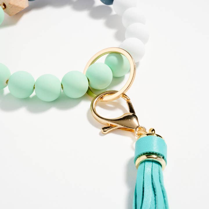 Lilla Haven - Wholesale Keychain bracelet - Beaded Bracelet Keychain with Tassel – Silicone Bead Wristlet Key Ring for Women10