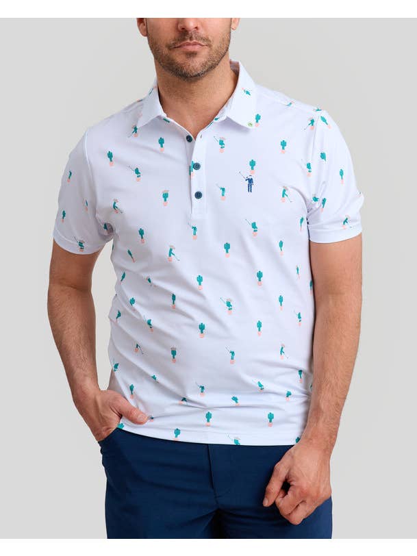 White Free Hugs Polo for wholesale on Faire