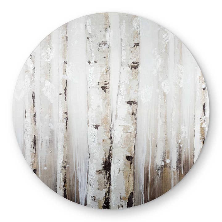 Abstract White Birches Rug | Landscapes Bedroom Outdoor for wholesale by BEGIN HOME DECOR