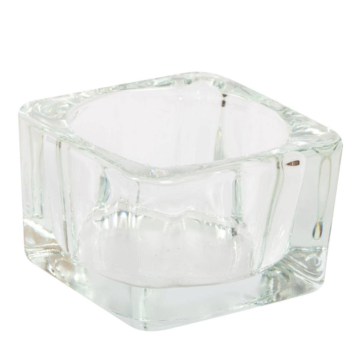 Truu Design - Vente Bougeoirs - Lot de 6 photophores carrés en verre Deco Lite, 2 po3