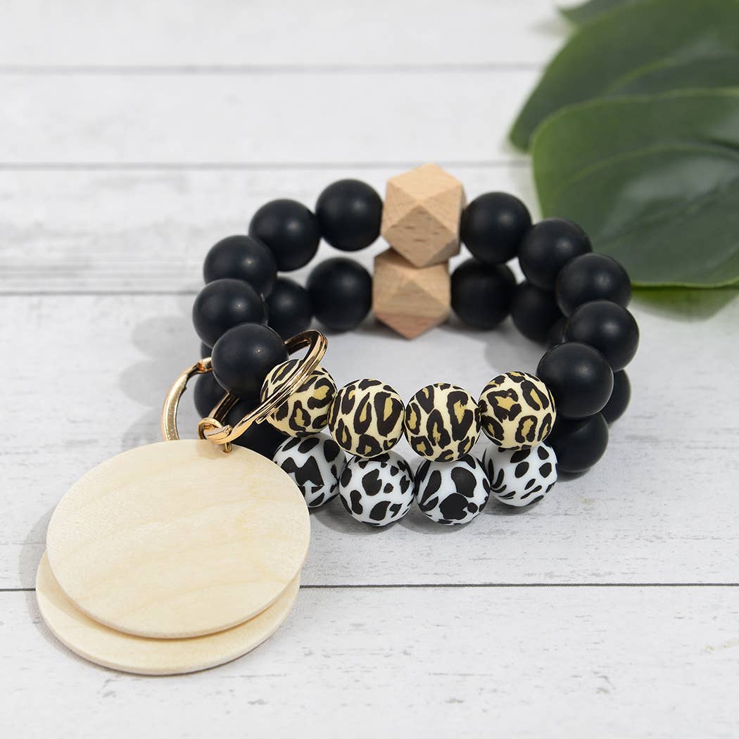 SoapElenGlen – wholesale Keychain bracelet – Silicone Beaded Fringed Keychain Wristlet6