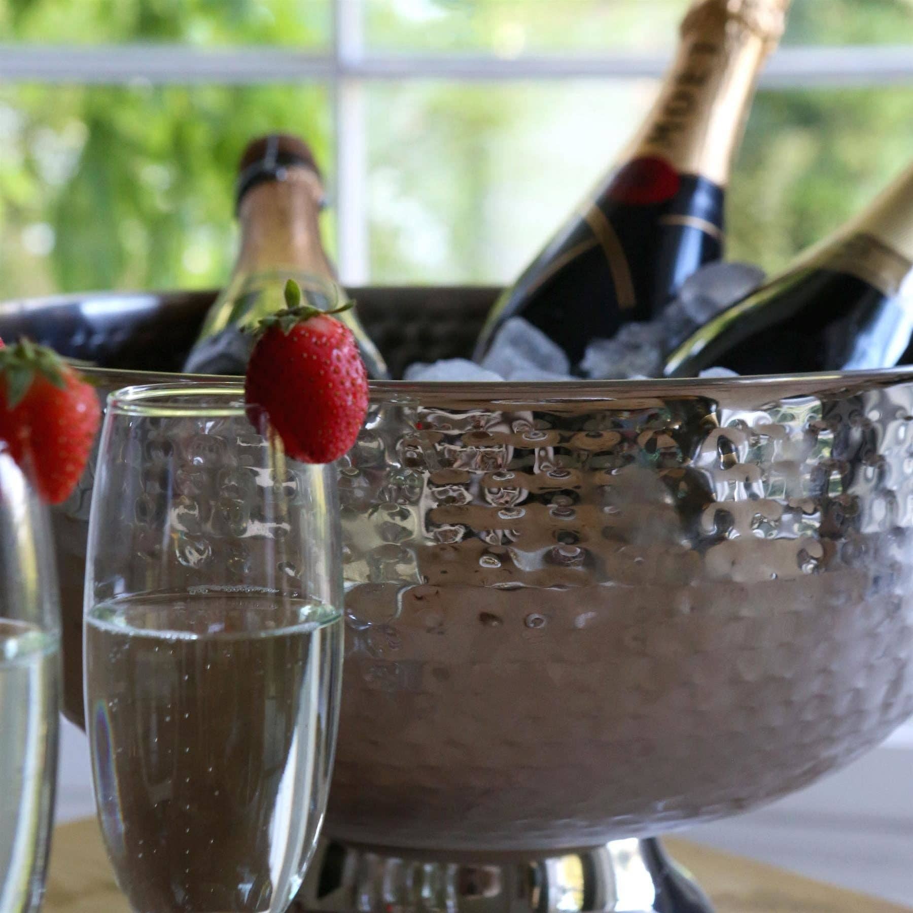 Rinkit Ltd – Balde de gelo por atacado – Balde de gelo para champanhe em aço inoxidável – 35 cm9