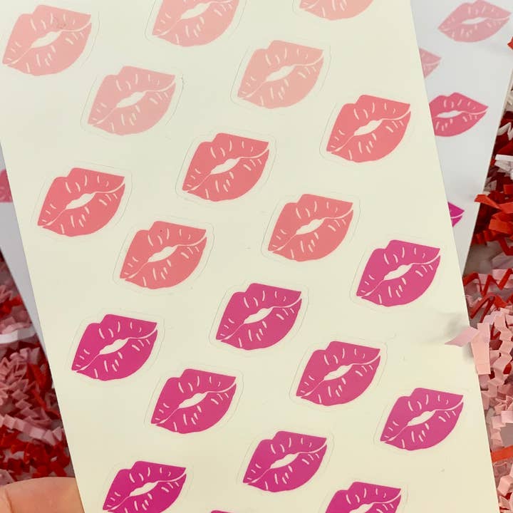 Axle Rose Co - Wholesale Sticker - Pink Kiss Ombré Sticker Sheet1