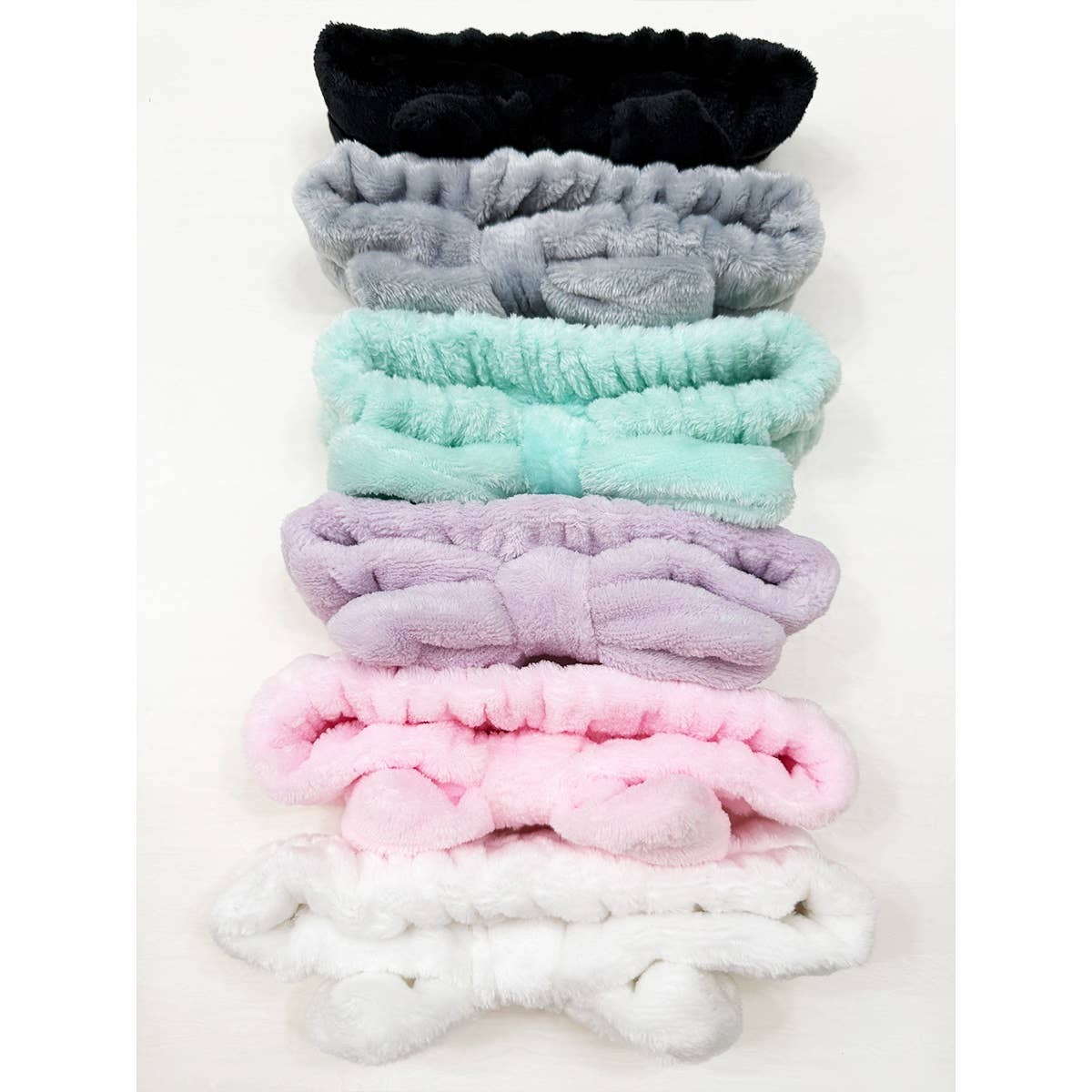 MIX COLOR Soft Tone Solid Everyday Facial Spa Headband for wholesale on Faire7