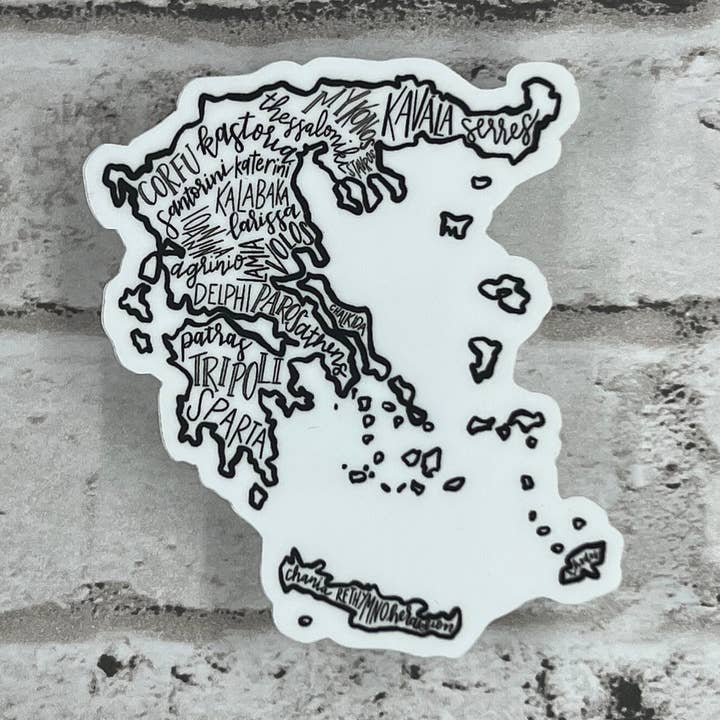 Greece City Vinyl Sticker, Travel Stickers, Macbook Sticker, Laptop Sticker for wholesale by Sonder & Sage