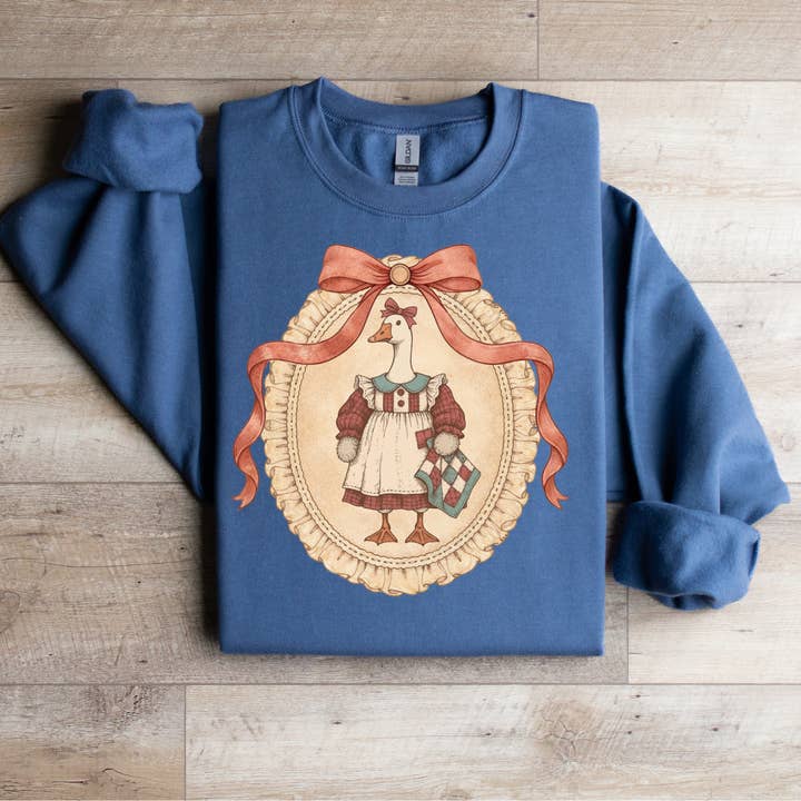 Vintage Goose In Frame With Bow Graphic Tee for wholesale by Haysville House