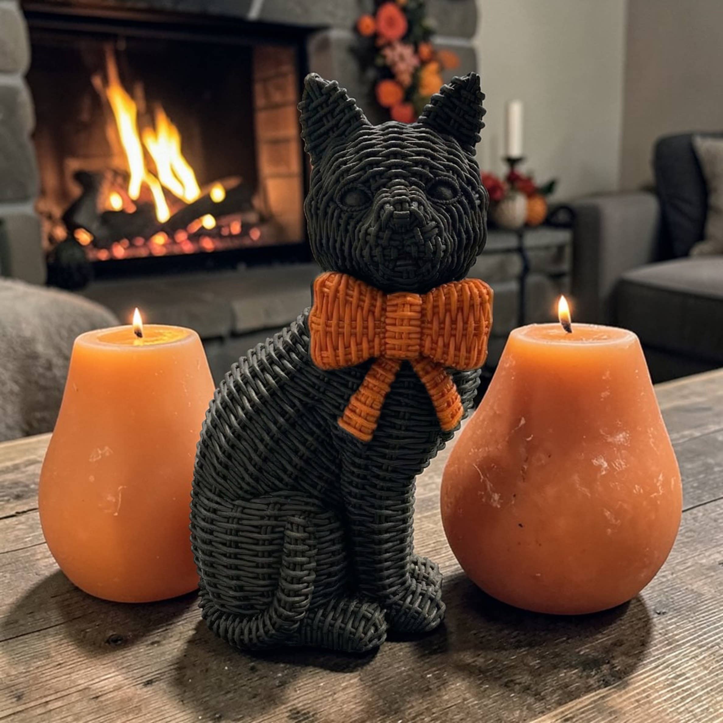 Gia Roma - Wholesale Decorative Figurine - Black Cat Decoration, Farmhouse Halloween Home Decor Statues35