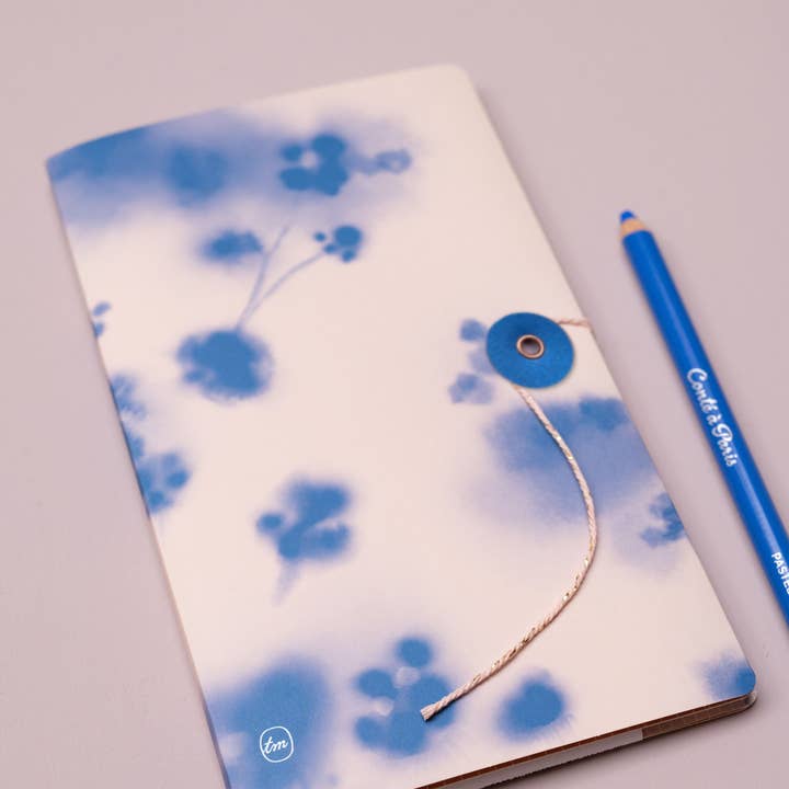 Tinne Mia - Wholesale Notebook - Notebook with Japanese closure - Blue Blossom
