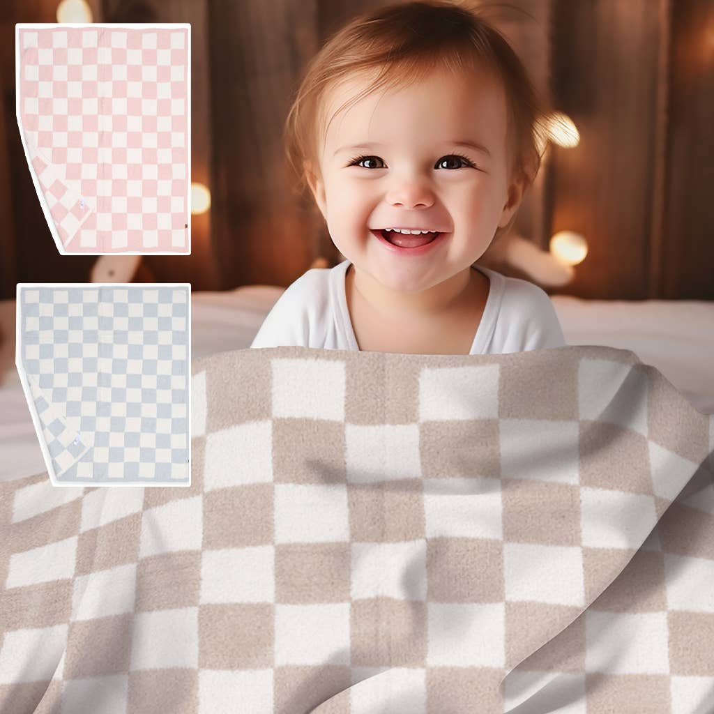 Fashion City - Wholesale Bedding Blanket - Kids & Baby - Kids Checkered Pattern Soft Throw Blanket3